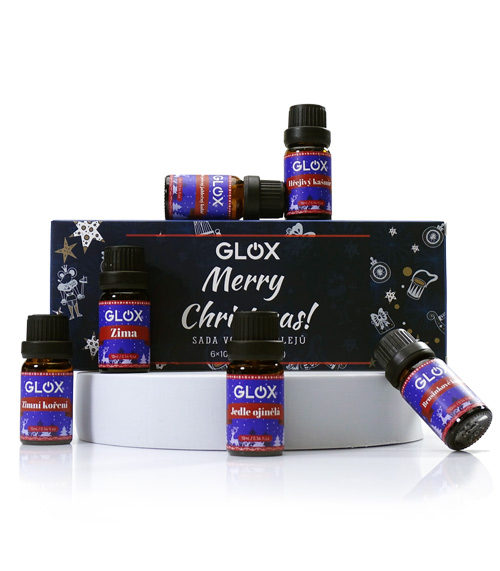 Sada 6ks Vánočních aroma olejů GLOXAO2