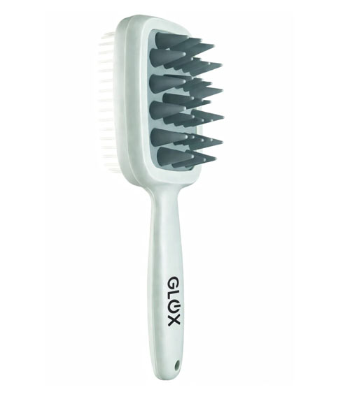 Masážní kartáč na hlavu zelený MKG